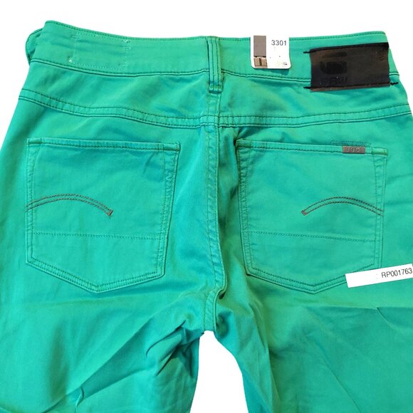Retro Vintage G-Star 3301 Green Super Skinny Jeans Pants Trousers Sz 25 NWT - Picture 13 of 15